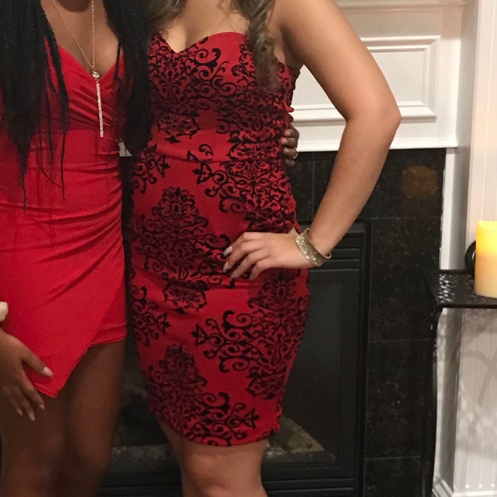 Homecoming dress (red and black)
